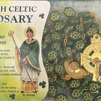 Irish Celtic Rosary in Green/Gold