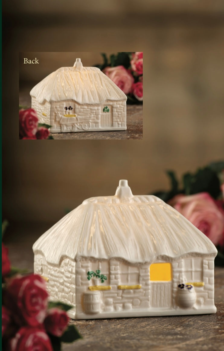 Belleek Irish Thatched Cottage LED Limited Edition Piece Casey's