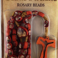 Saints of Ireland Wooden Rosary Beads