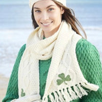 Aran Knit Shamrock Adult Gloves