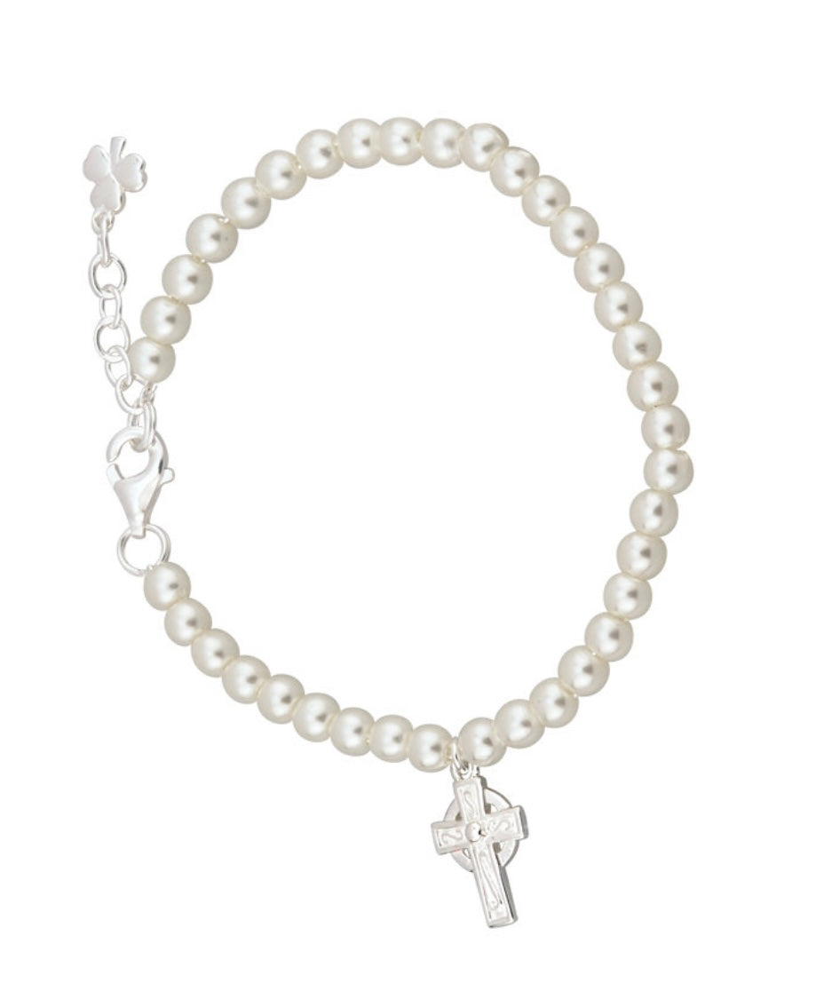 Cross Pearl Bracelet – Casey's Irish Imports, Inc.