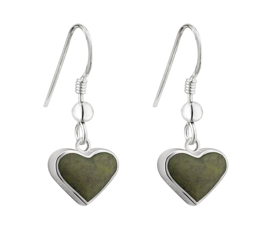 Connemara Marble Heart Earrings