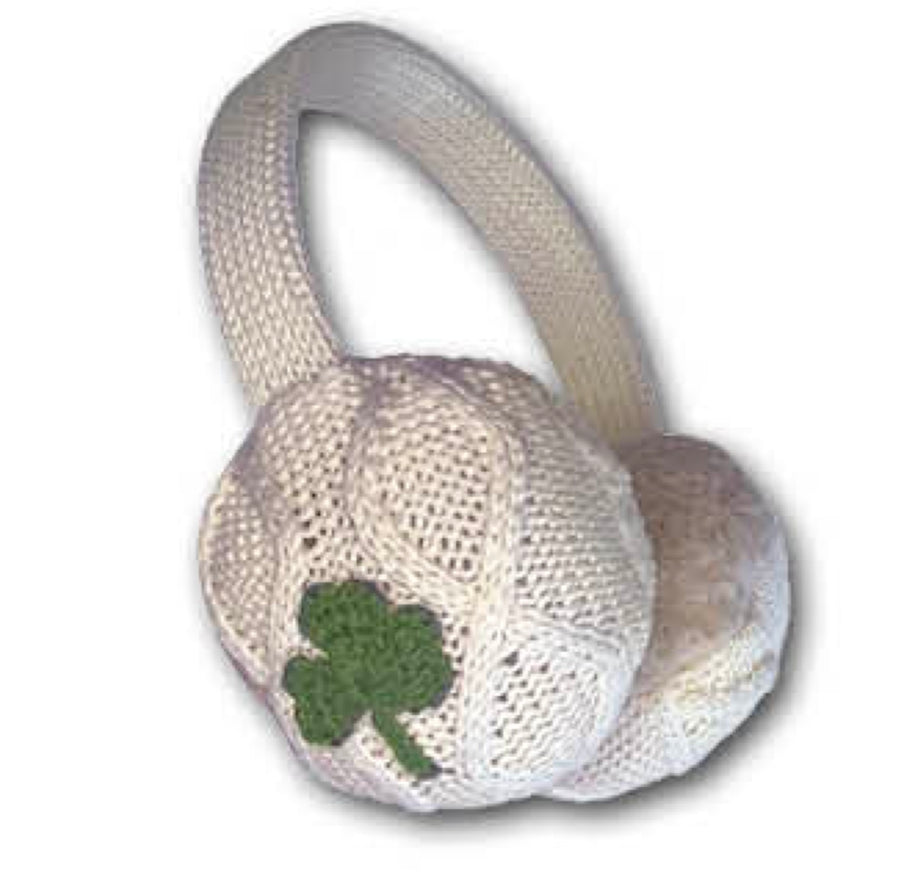 Shamrock Aran Knit Kids Earmuffs