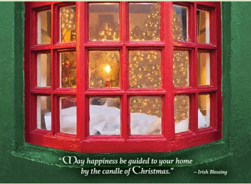 Irish Christmas Cards Boxed-Candle in Window