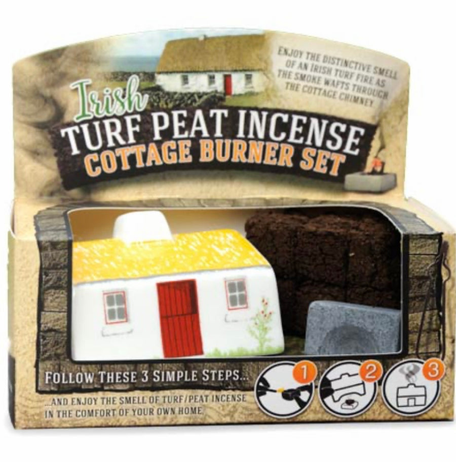 Irish Turf Pear Incense Cottage Burner Set