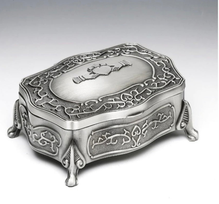 Claddagh Footed Pewter Jewelry Box