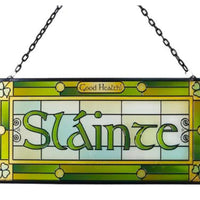 Slainte Stained Glass Hanging Panel