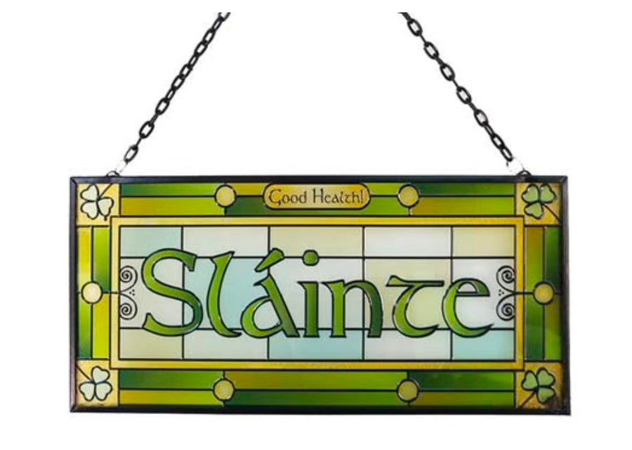 Slainte Stained Glass Hanging Panel