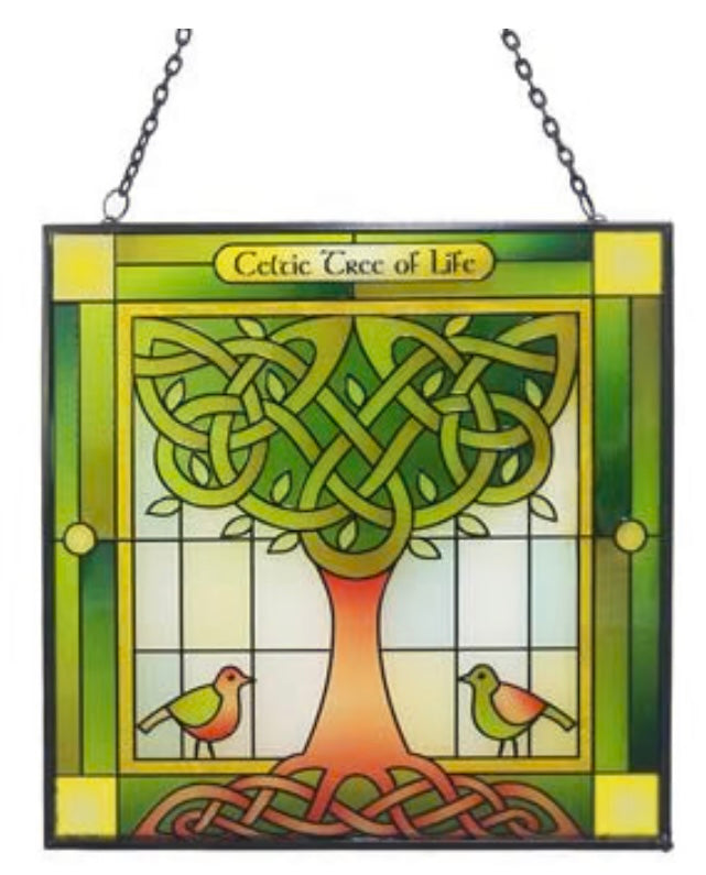 Tree of Life Stained Glass Panel