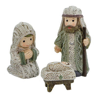 Irish Aran Knit Nativity Set