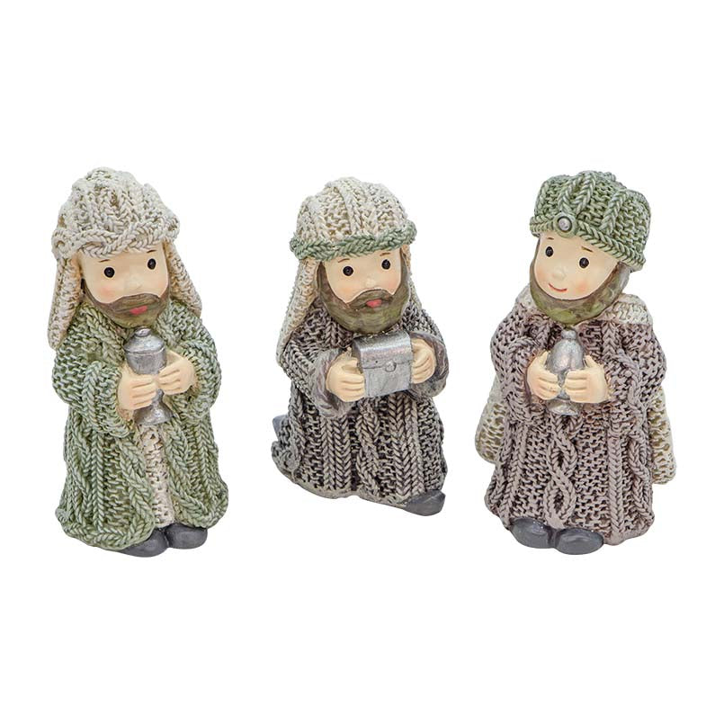 Irish Aran Knit Nativity Set