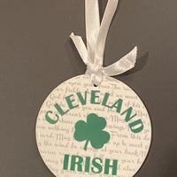 Cleveland Irish Porcelain Ornament