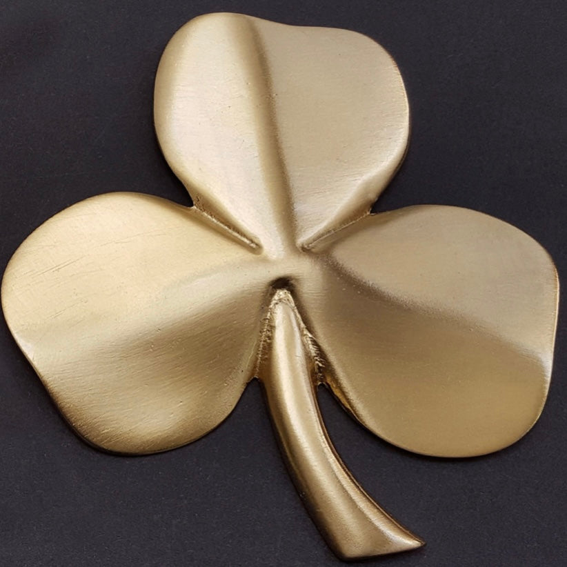 Shamrock Wall Hanging Gold Plated Pewter