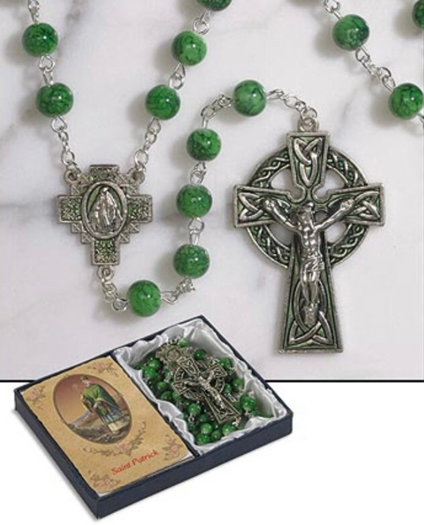 St. Patrick Creed Irish Marble Rosary